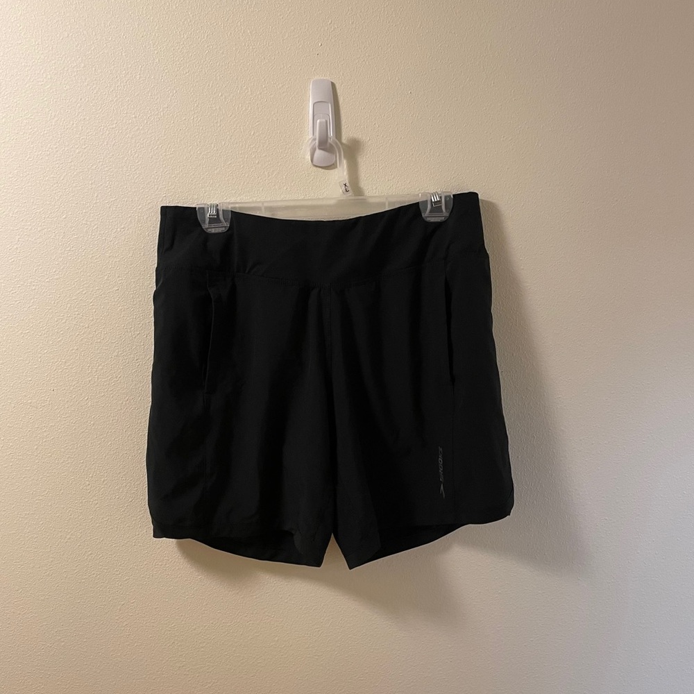 Brooks medium black running shorts